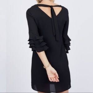 Ruffled Sleeve Back Dress
